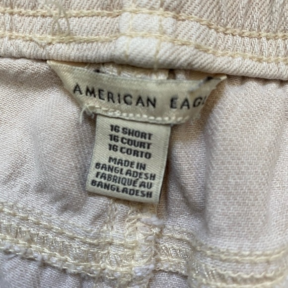American Eagle Outfitters Plus Size Cream Jogger Pants with Drawstring 16 Short - Picture 5 of 8